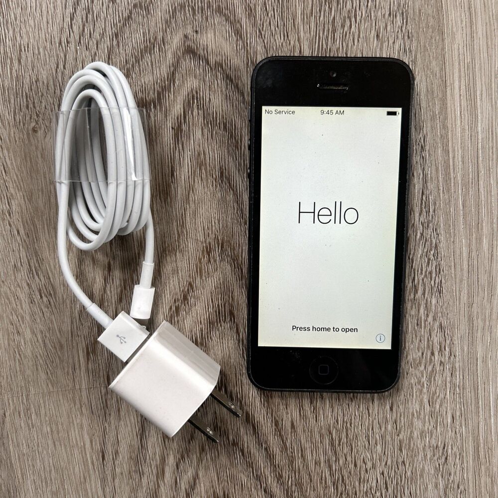 Apple iPhone 5 A1428 16GB Black Wi-fi Cellular Cell Phone No SIM Cloud LOCKED